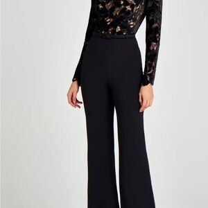 NADINE MERABI Black Flare Pants